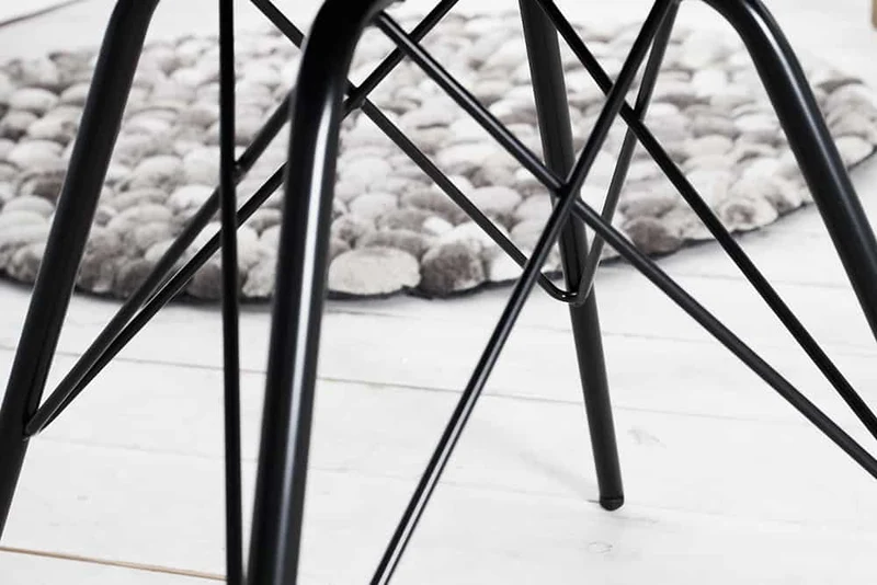 4er Set Design-Klassiker Stuhl NORWAY schwarz Metallgestell schwarz