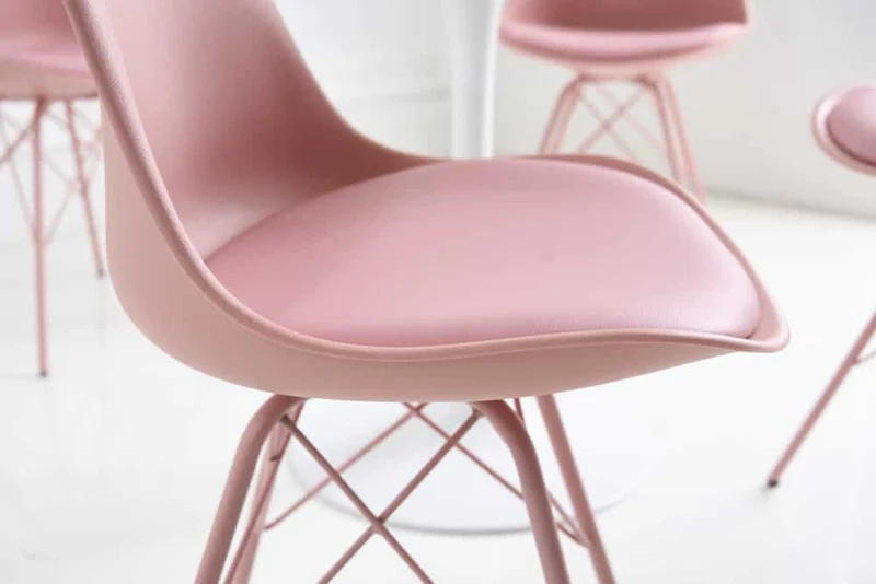 4er Set Design-Klassiker Stuhl NORWAY rosa