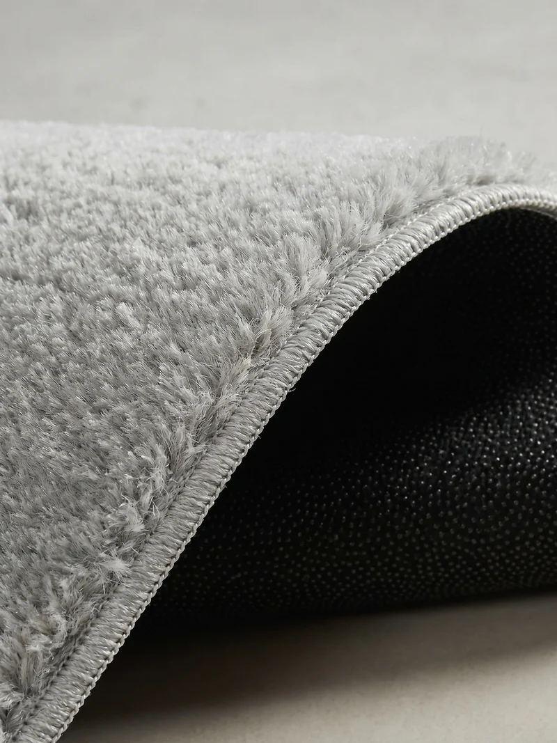 Kurzflor-Teppich Uni plüschig - Polyester, 14 mm Gesamthöhe