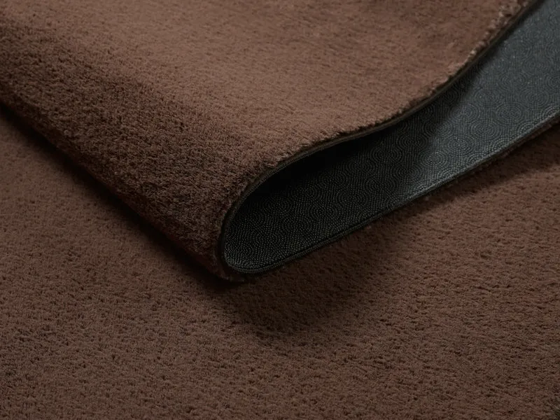 Kurzflor-Teppich Uni plüschig - Polyester, 14 mm Gesamthöhe