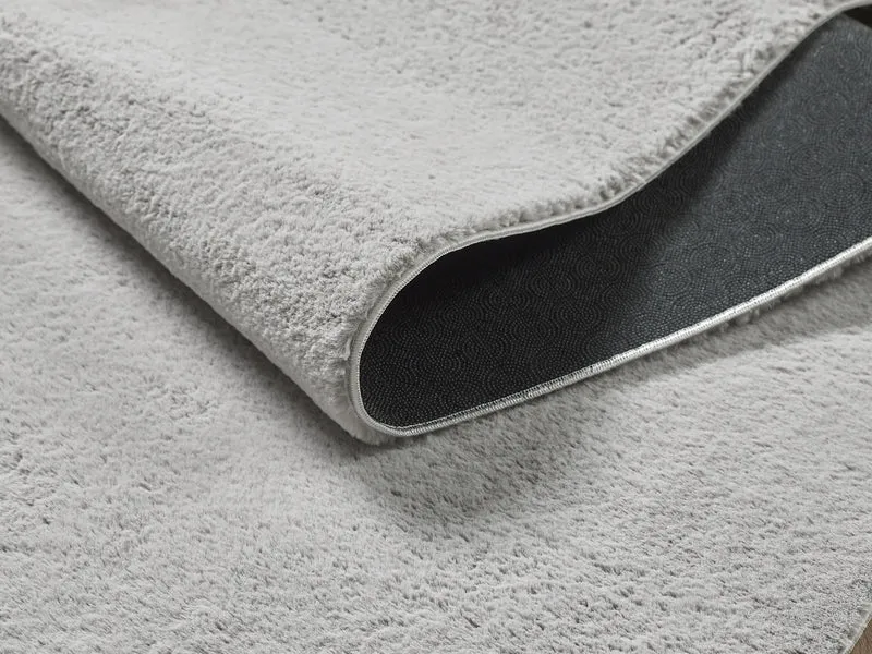 Kurzflor-Teppich Uni plüschig - Polyester, 14 mm Gesamthöhe