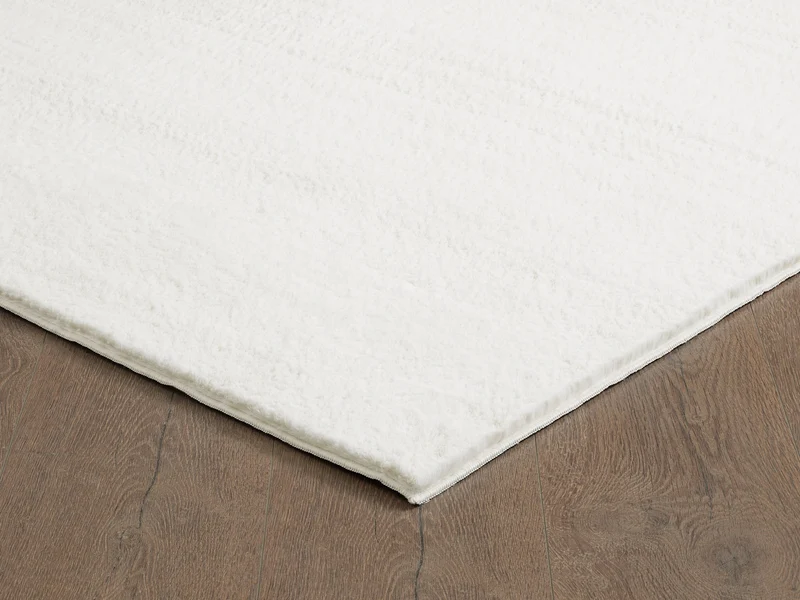 Kurzflor-Teppich Uni plüschig - Polyester, 14 mm Gesamthöhe