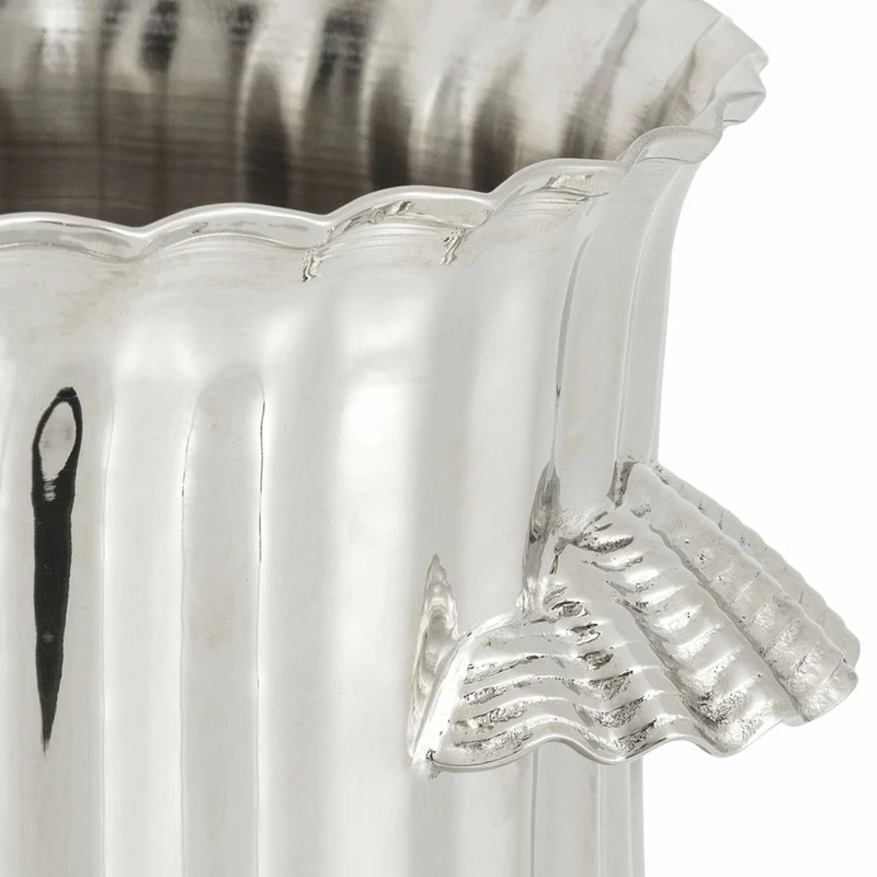 Casa Padrino Luxus Weinkühler Silber H. 23,5 cm - Champagnerkühler - Sektkühler - Hotel & Restaurant Accessoires