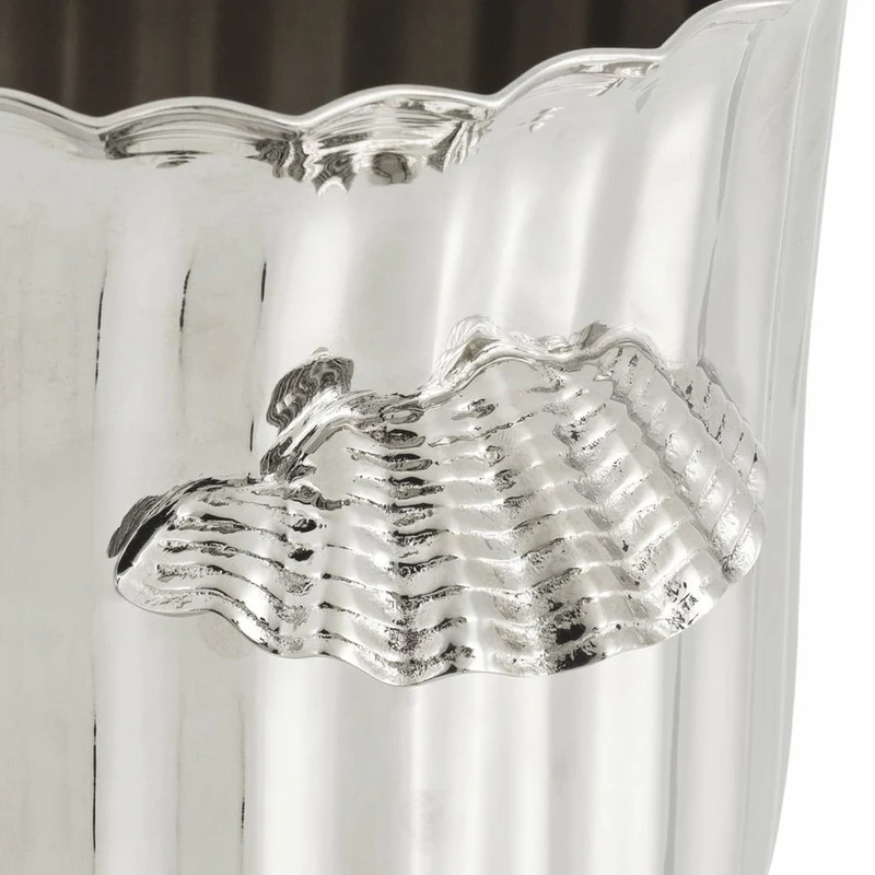 Casa Padrino Luxus Weinkühler Silber H. 23,5 cm - Champagnerkühler - Sektkühler - Hotel & Restaurant Accessoires