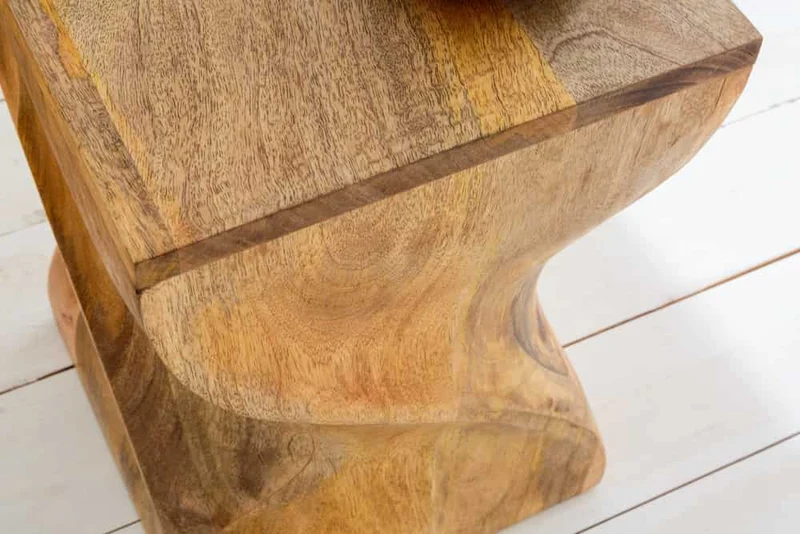 Beistelltisch BELFAST 45cm Mangoholz Hocker natur Handarbeit