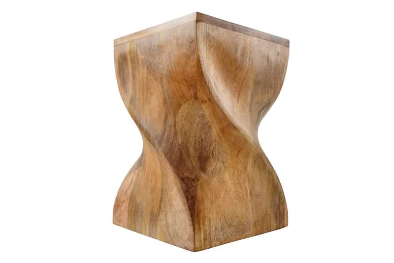 Beistelltisch BELFAST 45cm Mangoholz Hocker natur Handarbeit