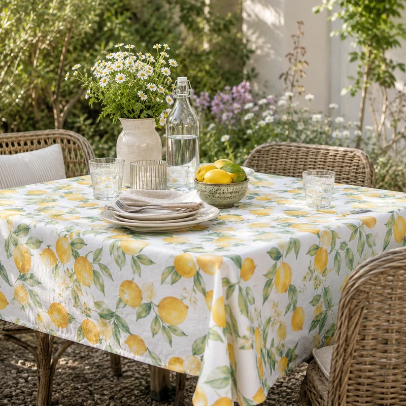 Chic Antique Aix Tischdecke mit Zitronen