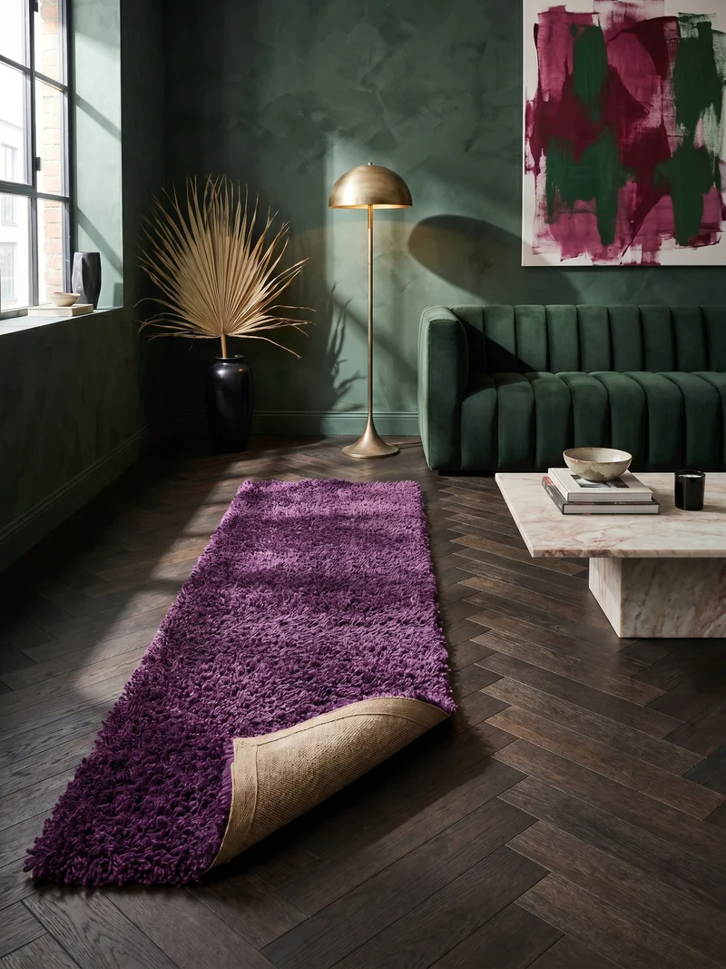 Shaggy Hochflor-Teppich – Lebhafte Akzente | 3 cm Florhöhe waschbar