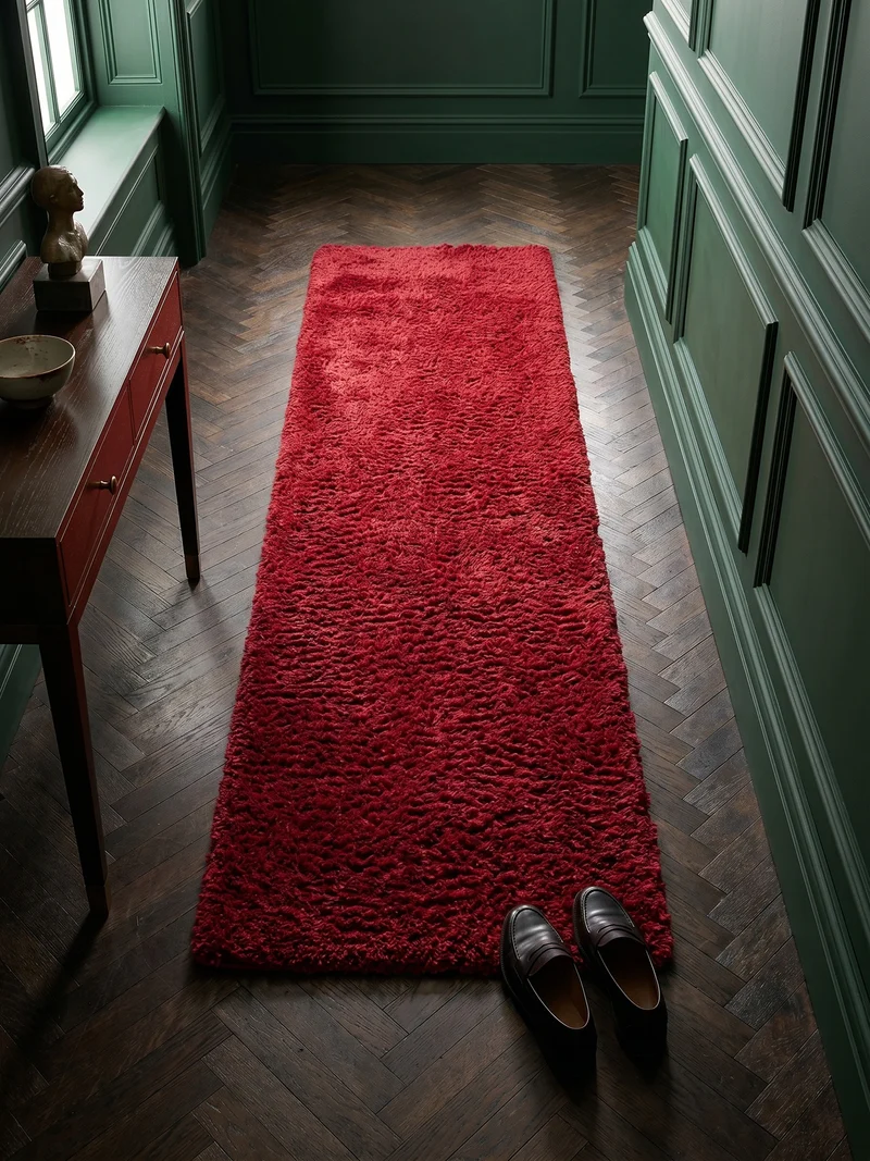 Shaggy Hochflor-Teppich – Lebhafte Akzente | 3 cm Florhöhe waschbar