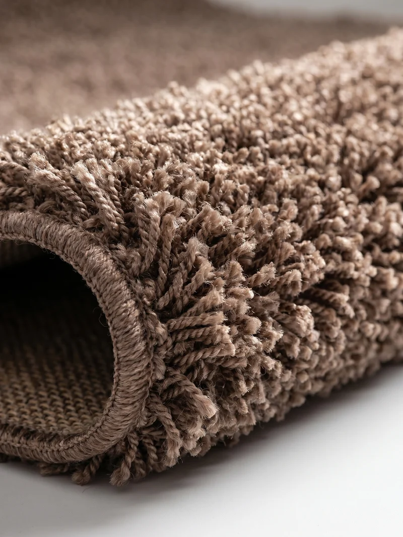 Shaggy Hochflor-Teppich – Warme Erdtöne | 3 cm Florhöhe waschbar