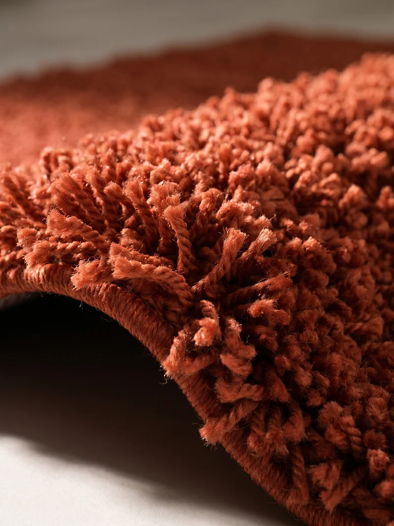 Shaggy Hochflor-Teppich – Warme Erdtöne | 3 cm Florhöhe waschbar