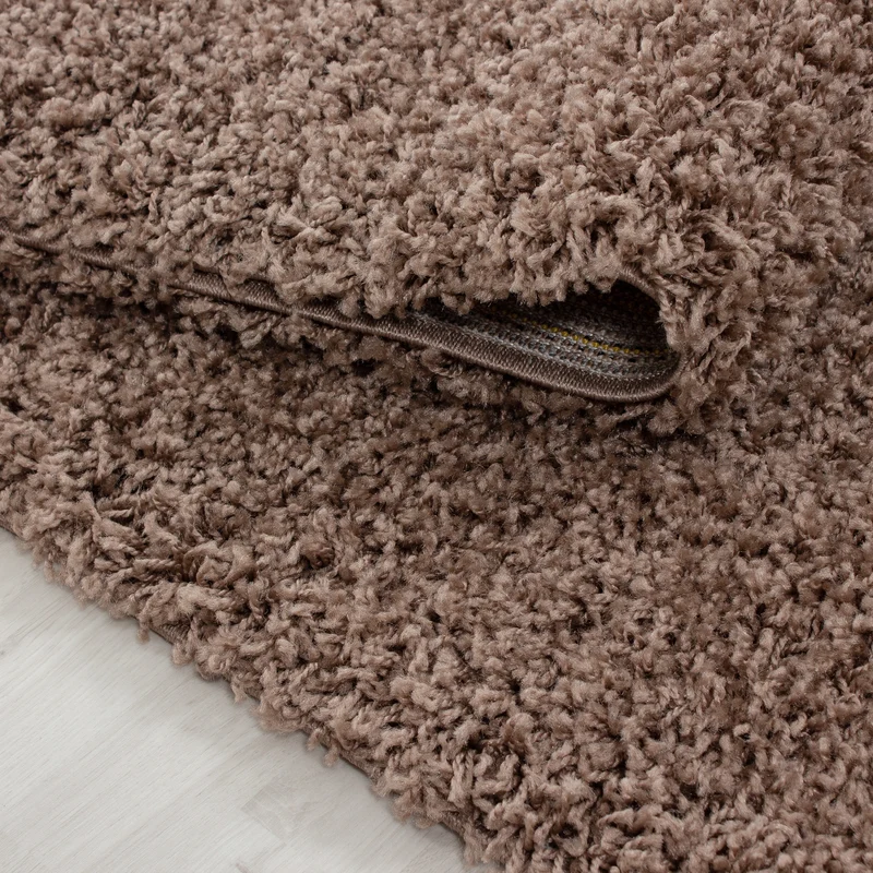 Shaggy Hochflor-Teppich – Warme Erdtöne | 3 cm Florhöhe waschbar
