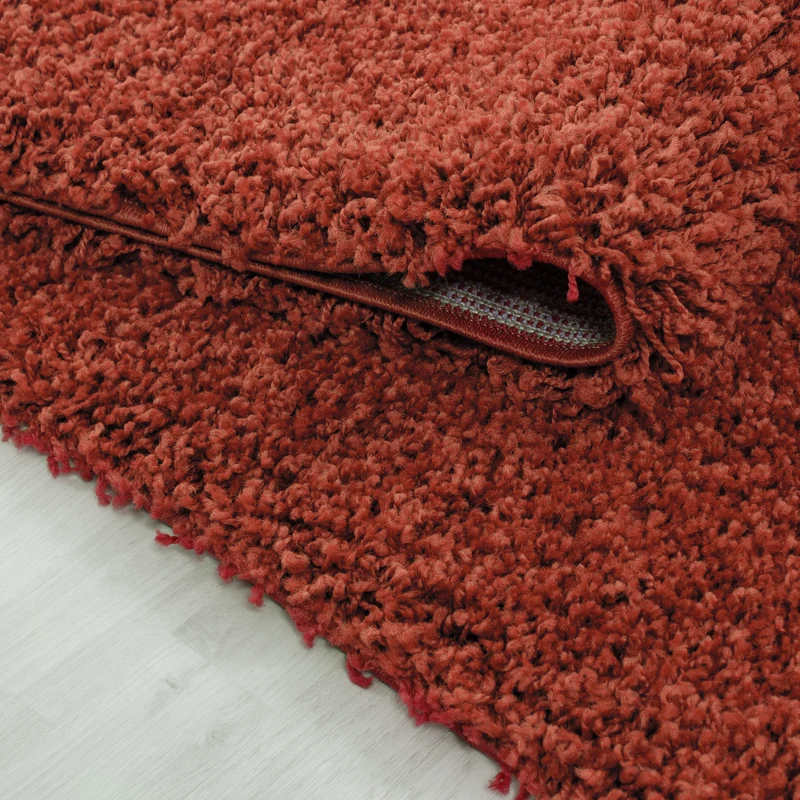 Shaggy Hochflor-Teppich – Warme Erdtöne | 3 cm Florhöhe waschbar