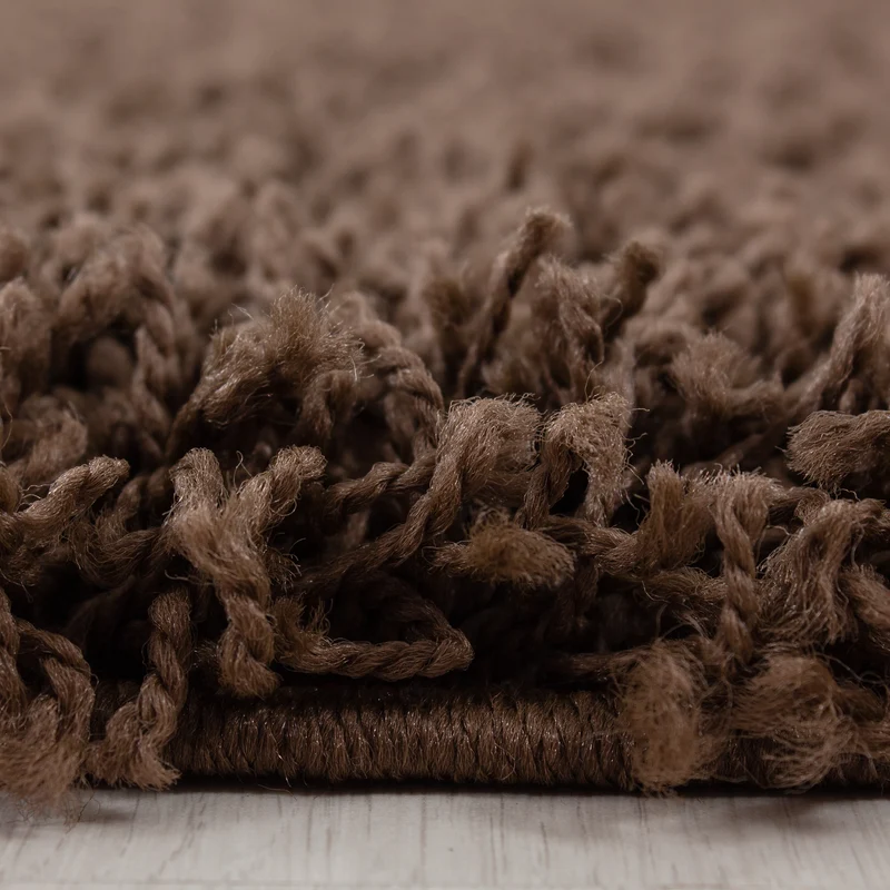 Shaggy Hochflor-Teppich – Warme Erdtöne | 3 cm Florhöhe waschbar