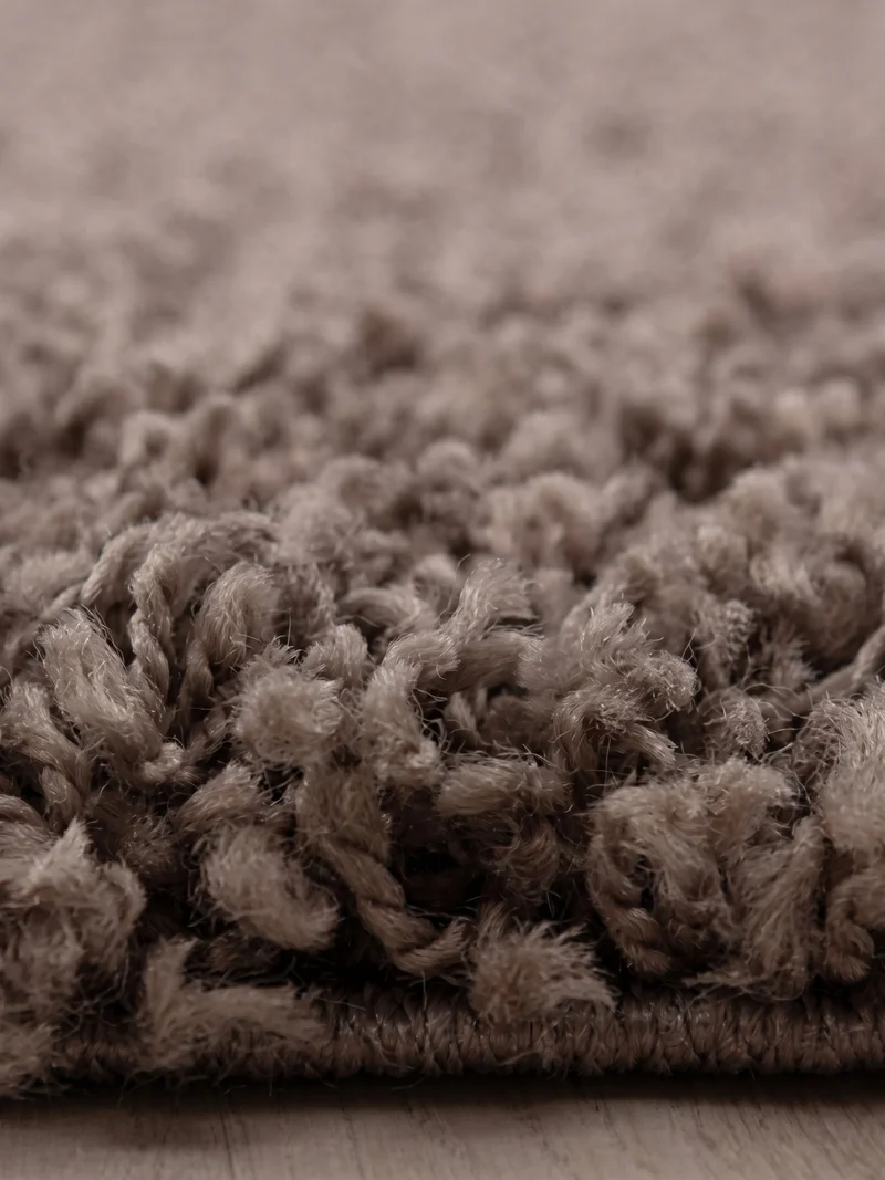 Shaggy Hochflor-Teppich – Helle Naturtöne | 3 cm Florhöhe waschbar