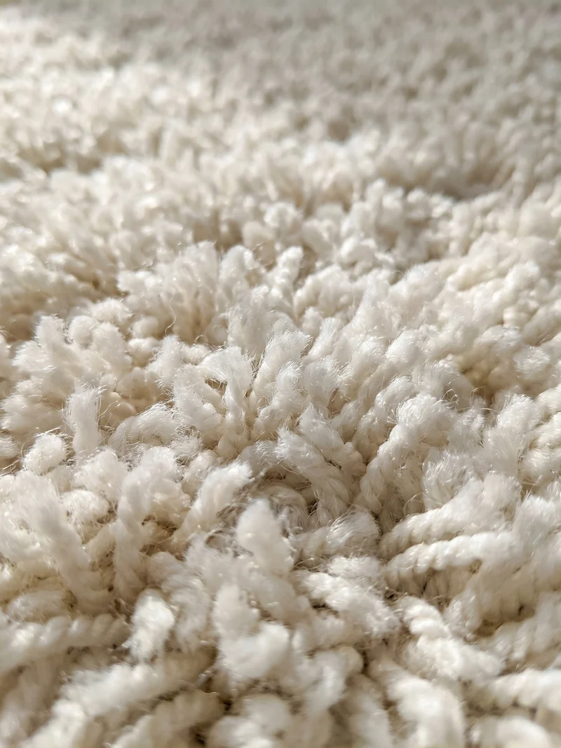 Shaggy Hochflor-Teppich – Helle Naturtöne | 3 cm Florhöhe waschbar