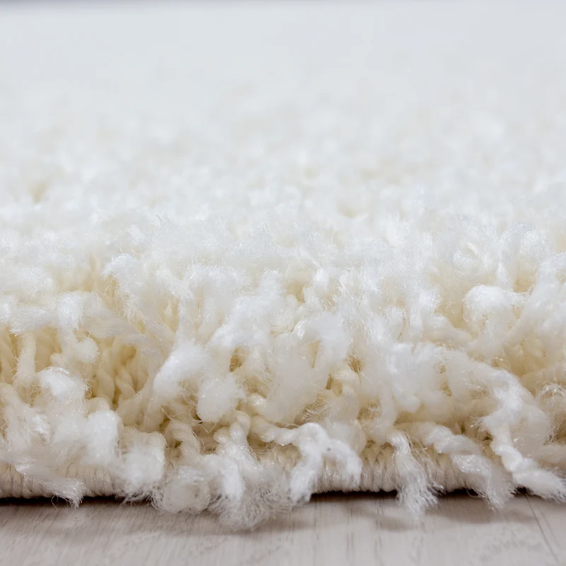 Shaggy Hochflor-Teppich – Helle Naturtöne | 3 cm Florhöhe waschbar