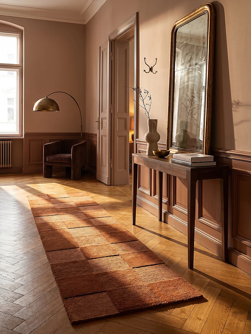 Wollteppich Schachbrett Muster, Karos, Wohnzimmer schmutzabweisend
