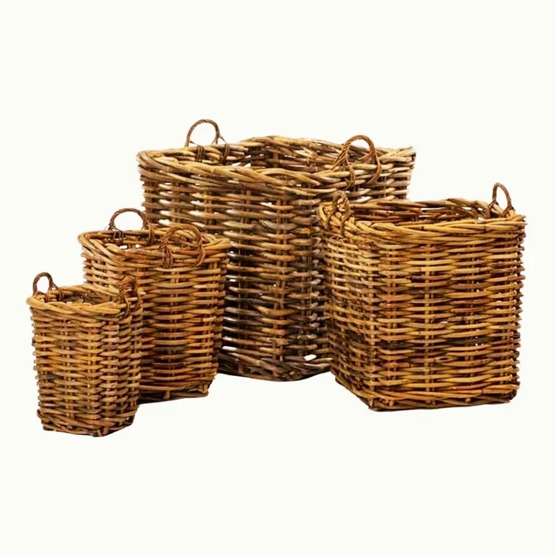 Dickes CL Rattan Korb CESTINO natural ca.45xH55cm Griffe Pflanzkorb