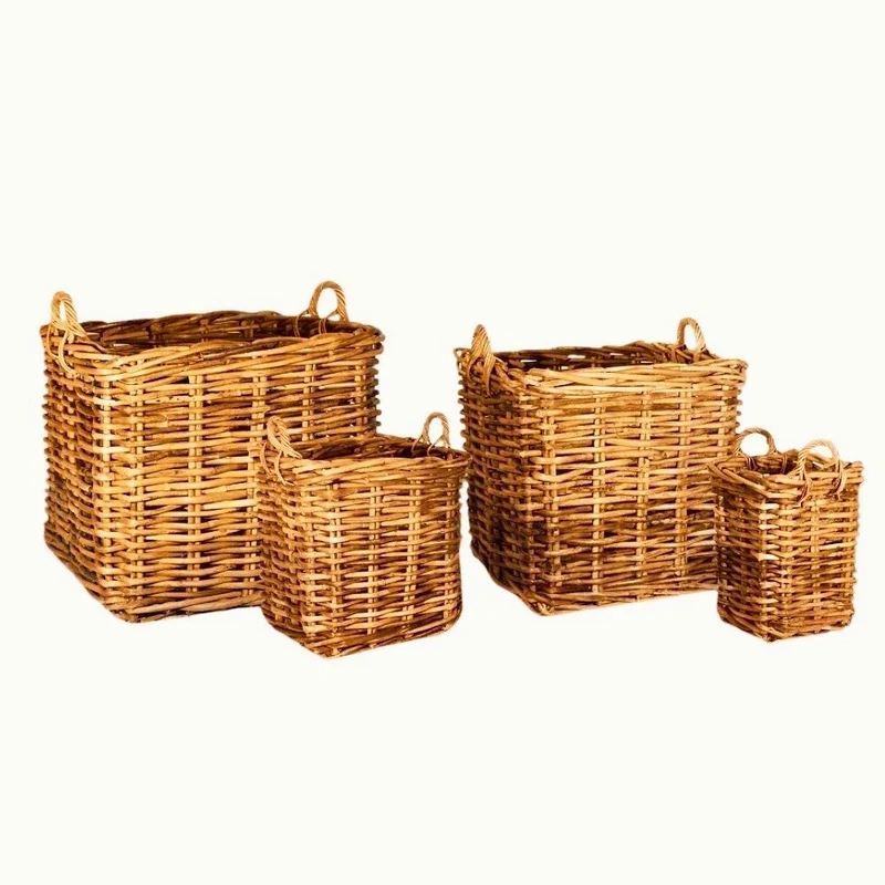 Dickes CL Rattan Korb CESTINO natural ca.45xH55cm Griffe Pflanzkorb