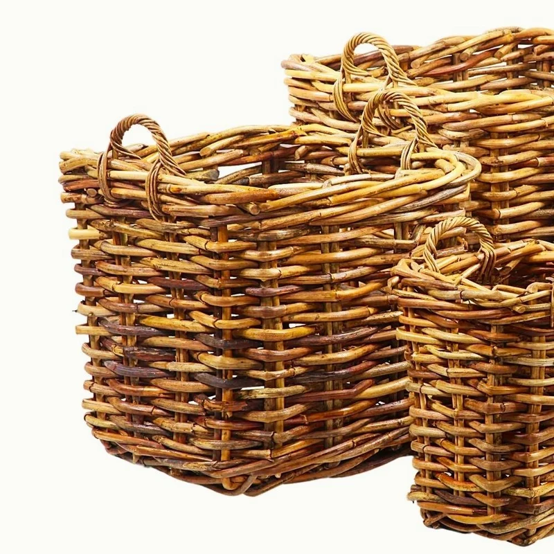 Dickes CL Rattan Korb CESTINO natural ca.45xH55cm Griffe Pflanzkorb