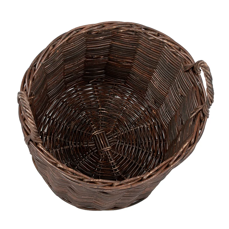 2er Set Rattankorb BAKUL rund Natural Brown ca. D20cm