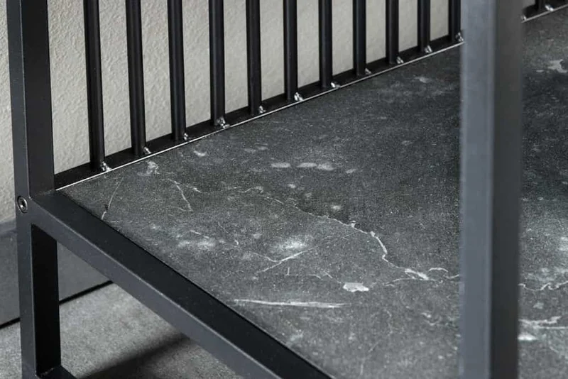 Modernes Regal STRIVE 120cm Marmor-Look Bücherregal Konsole Metall
