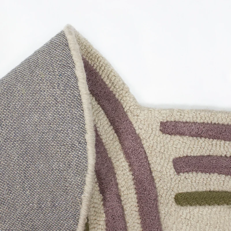 Wollteppich Spiralform · 100 % Wolle · handgetuftet