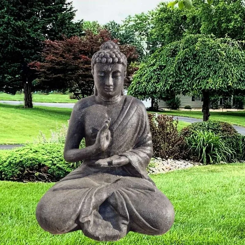 Dekorative Figur BUDDHA PROTECT 120cm anthrazit Garten Indoor
