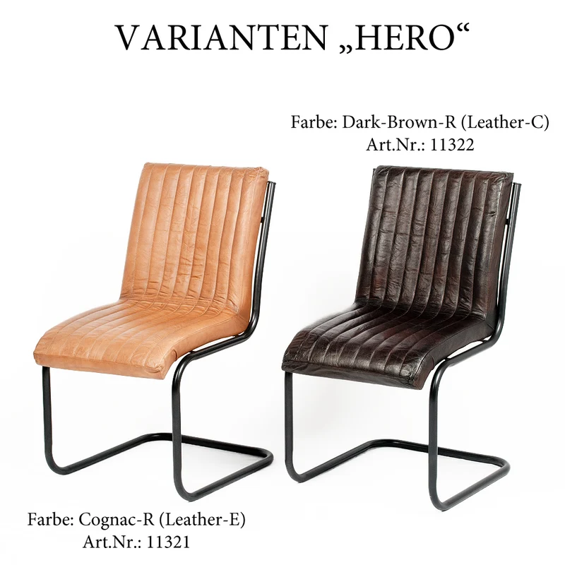 Leder Freischwinger HERO Cognac-R (Leather-E)