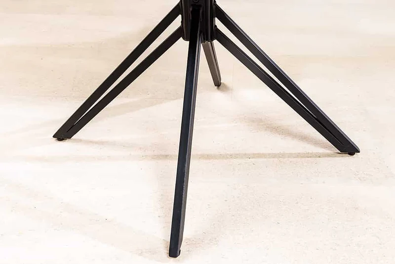 Eleganter Drehstuhl HORA Echtleder braun Metallgestell Armlehne