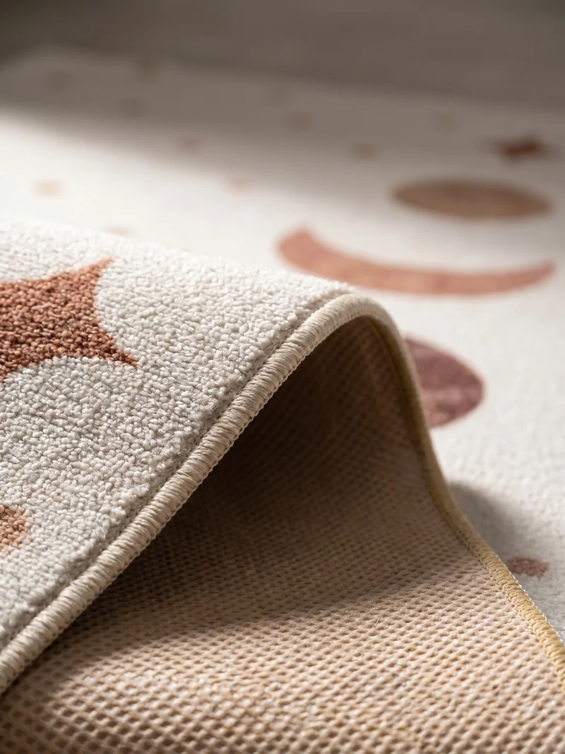 Kinderteppich Mond & Sterne Boho Waschbar