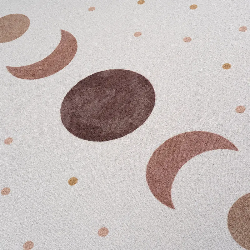 Kinderteppich Mond & Sterne Boho Waschbar