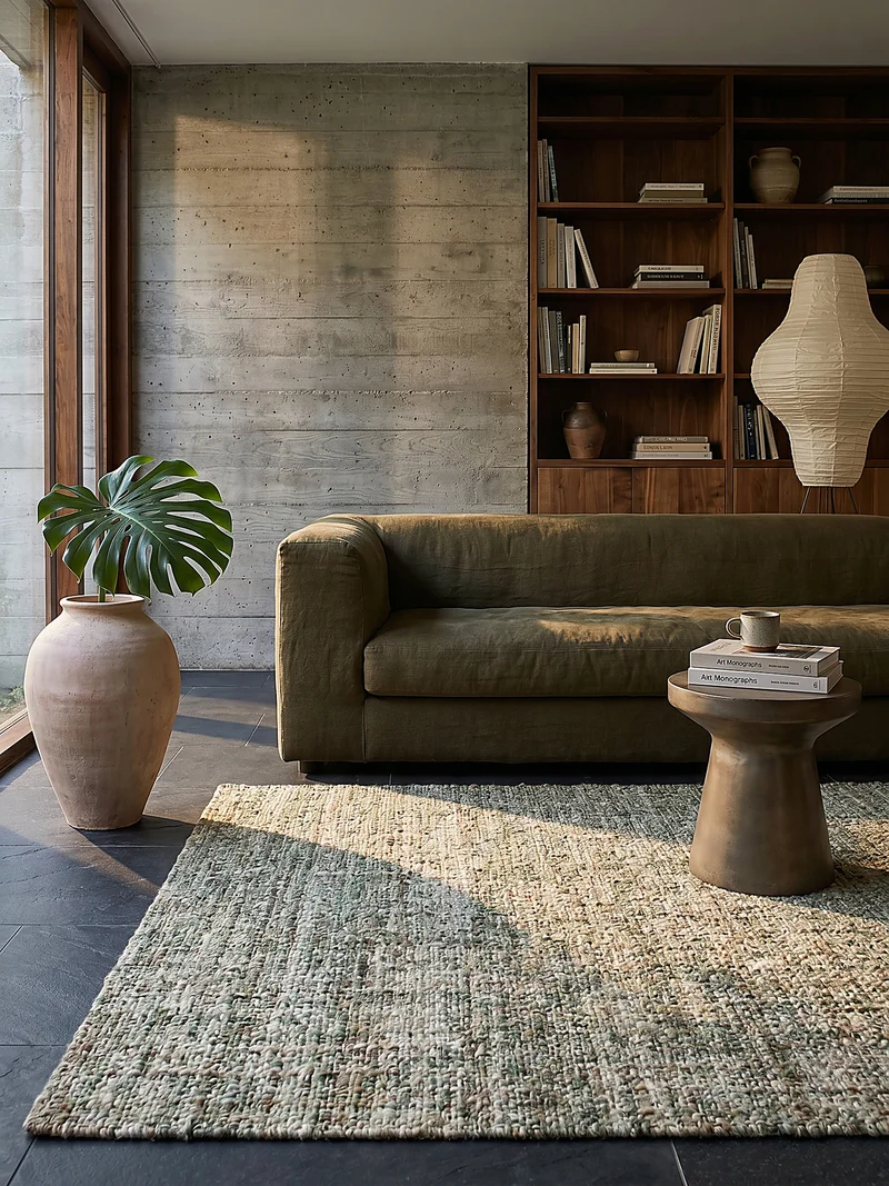 Wollteppich Tweed-Heather Bouclé · 100 % Schurwolle · Handgewebt · Multi-Tonal