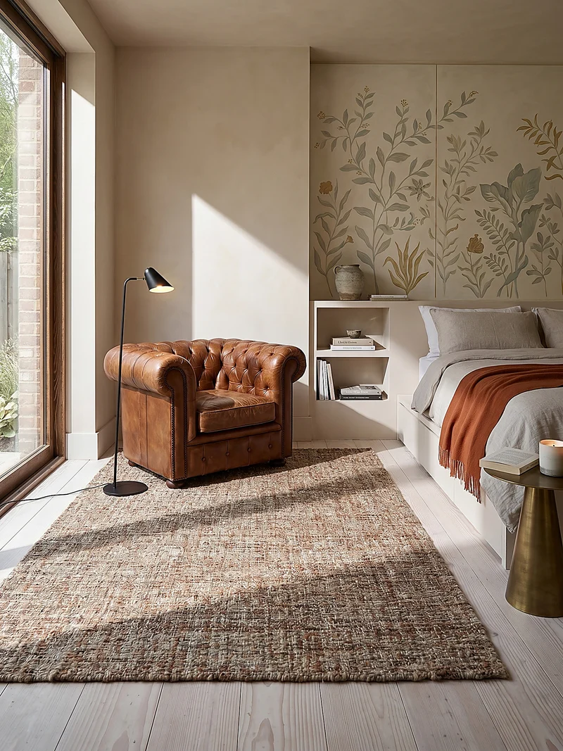 Wollteppich Tweed-Heather Bouclé · 100 % Schurwolle · Handgewebt · Multi-Tonal
