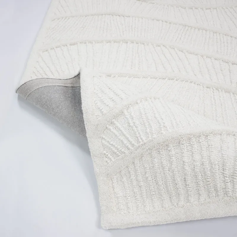 Wollteppich Wellenrelief · 80 % Wollanteil · 14 mm Mittelflor