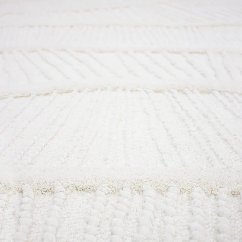 Wollteppich Wellenrelief · 80 % Wollanteil · 14 mm Mittelflor