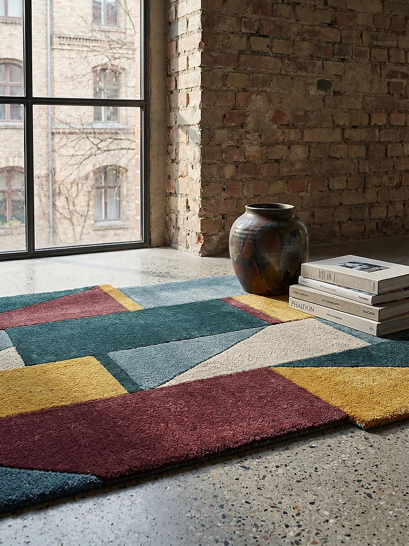Wollteppich Retroform handgetuftet · 100 % Wolle · 10 mm