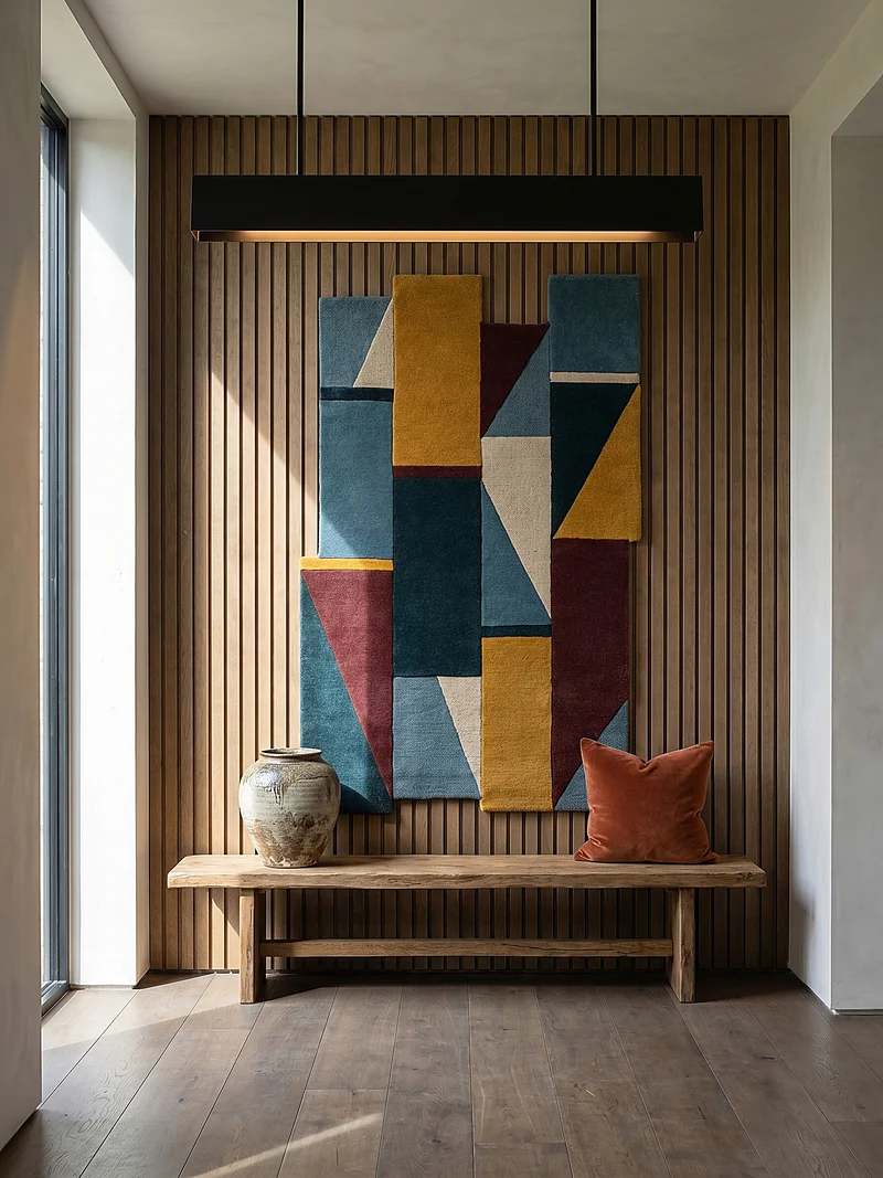 Wollteppich Retroform handgetuftet · 100 % Wolle · 10 mm