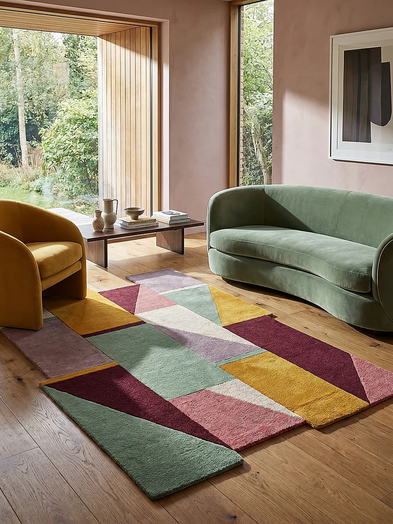 Wollteppich Retroform handgetuftet · 100 % Wolle · 10 mm