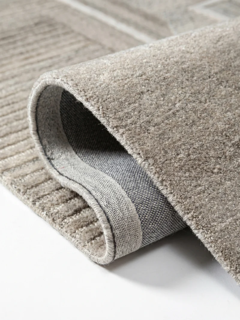 Wollteppich Hoch-Tief-Relief · 100 % Wolle · 6 mm Kurzflor