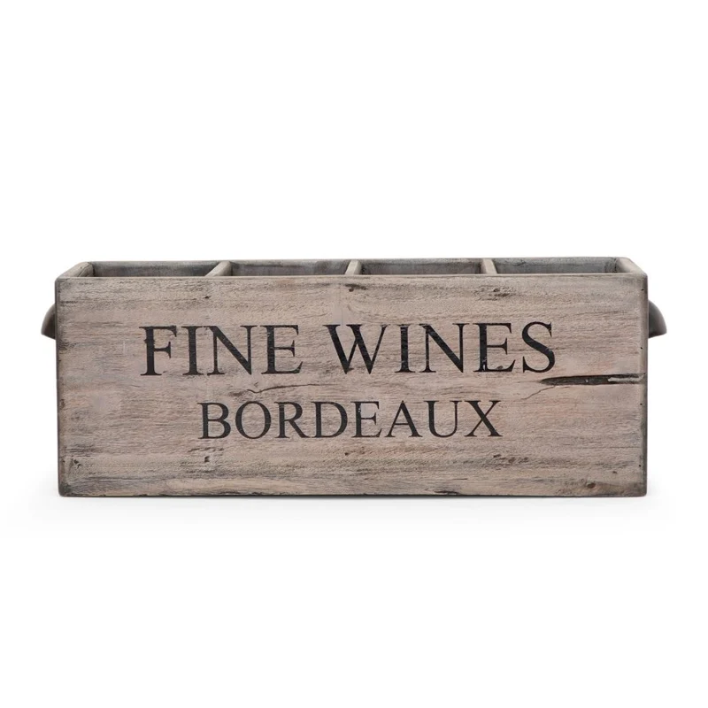 Dekorative Flaschenbox CHATEAU 45cm antik-natural Mahagony