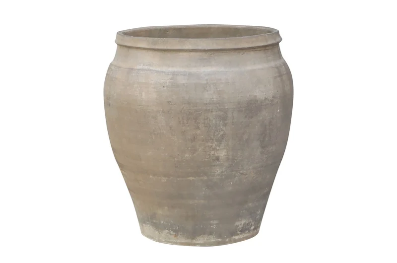 Casa Padrino Luxus Vase 52 x 52 x H. 59 cm - Große Terrakotta Vase im rustikalen Antik-Look - Luxus Deko Accessoires