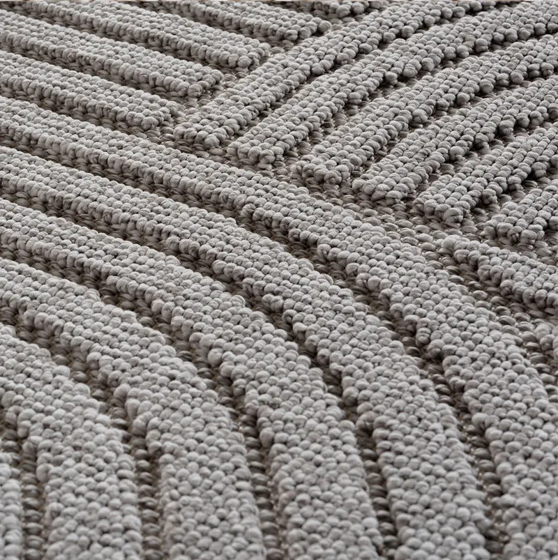 Flachgewebe-Teppich mit geometrischen Bögen Pflegeleicht