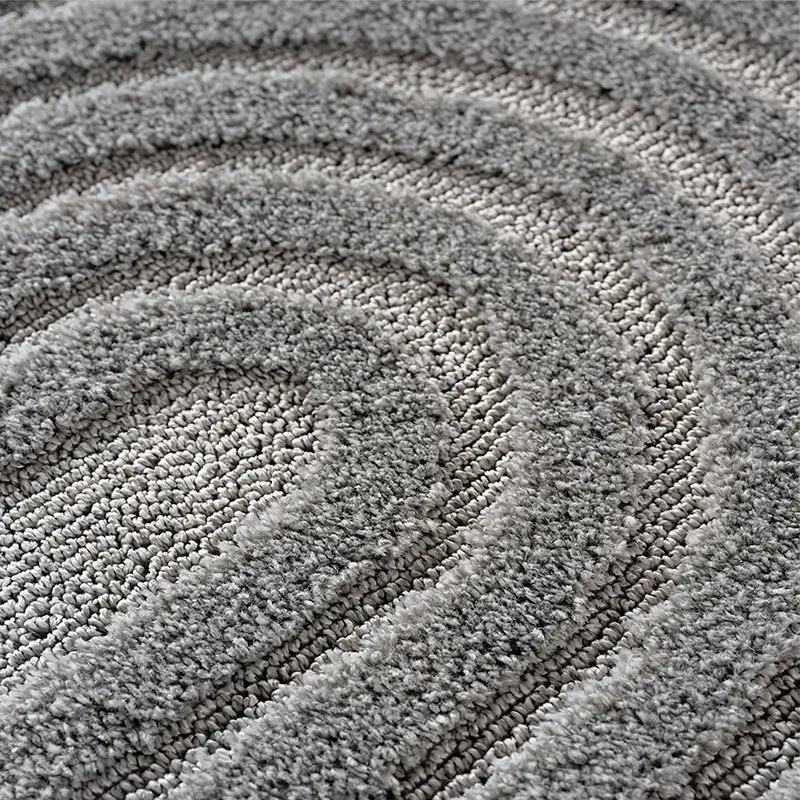 Hochflorteppich mit 3D-Relief Organische Bögen Waschbar
