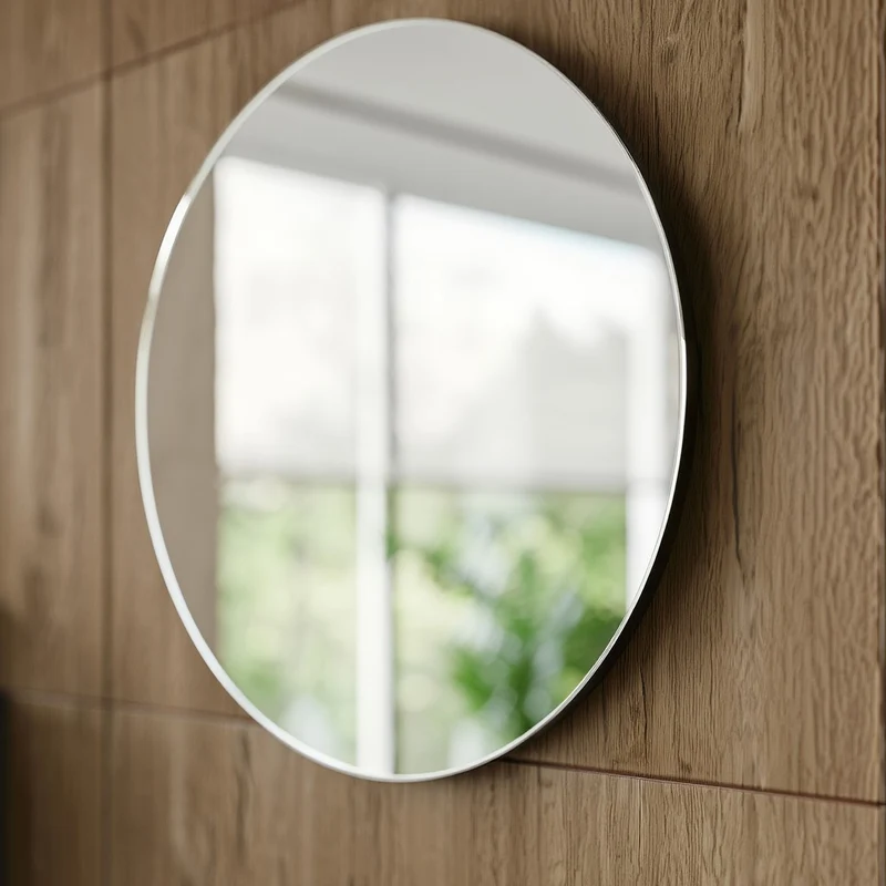 Wandspiegel Rund Ø 60 cm Graphit – Rahmenlos & Made in Germany