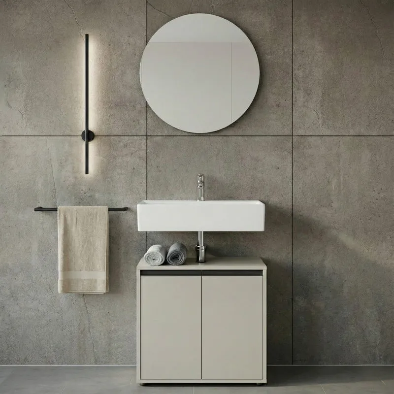 Wandspiegel Rund Ø 60 cm Graphit – Rahmenlos & Made in Germany