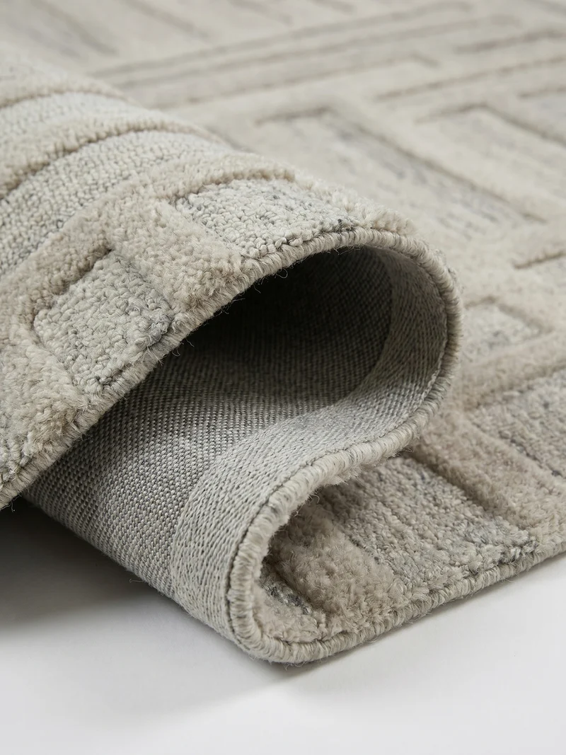 Wollteppich Abstrakt-Muster · 100 % Wolle · 6 mm Kurzflor