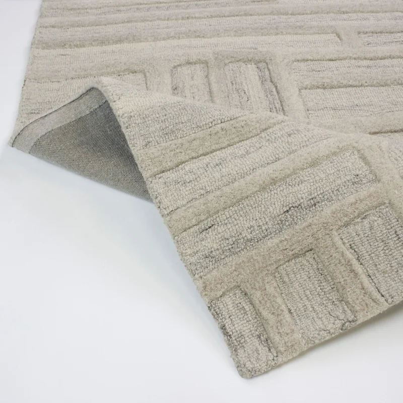 Wollteppich Abstrakt-Muster · 100 % Wolle · 6 mm Kurzflor