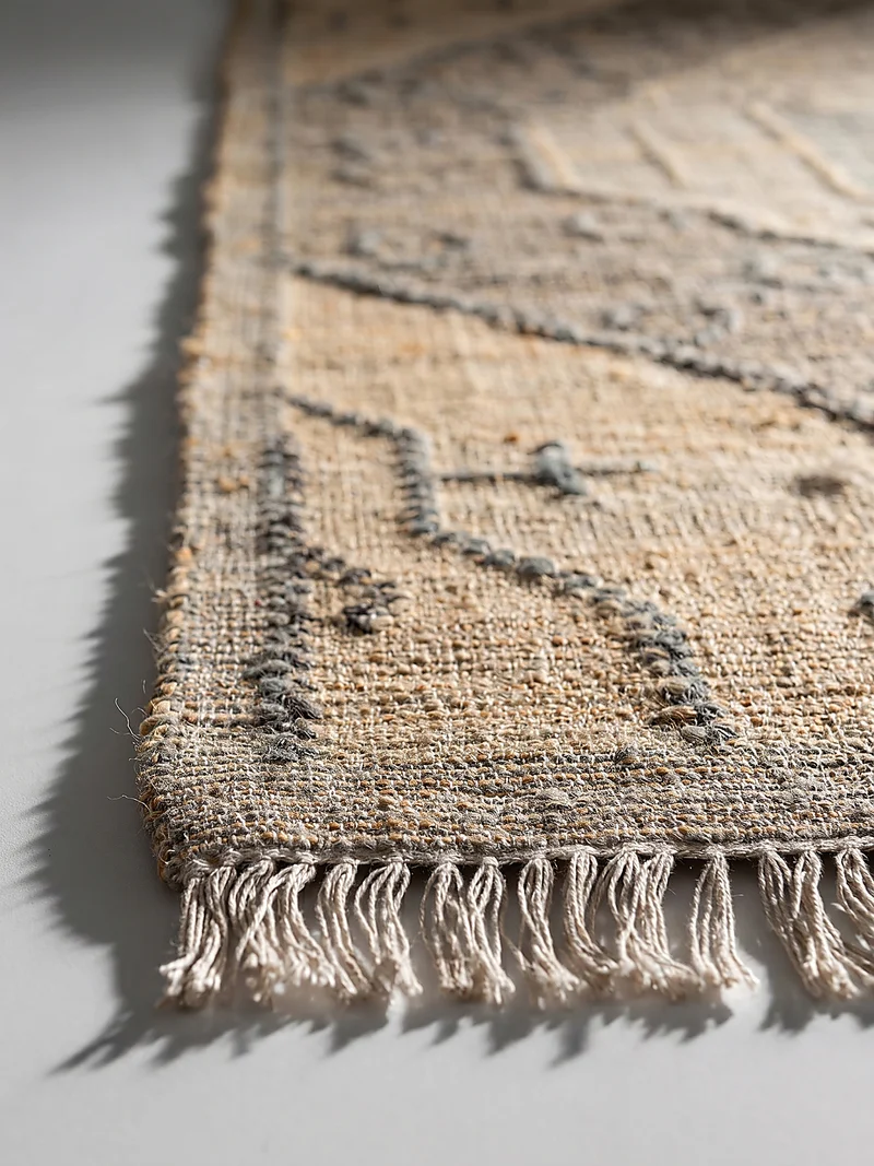 Flachgewebe-Naturfaserteppich Vintage · Wolle & Jute · handgewebt
